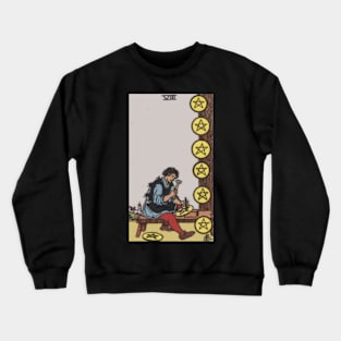 Tarot Card = Eight of Pentacles Crewneck Sweatshirt